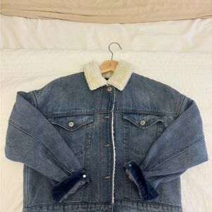 Denim Jacket with Sherpa Lining